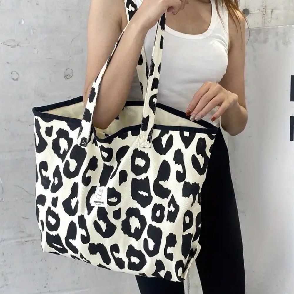 Leopard Canvas Tote Bag